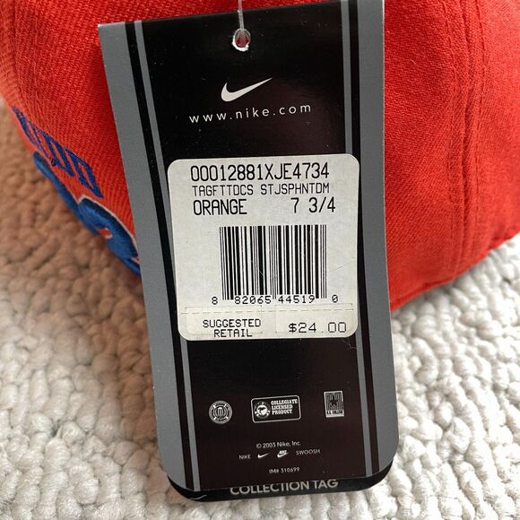 Nike Jason Kidd Hat Cap Fitted 7-3/4 Orange Joseph Pilots High School Air Jordan - Picture 4 of 14